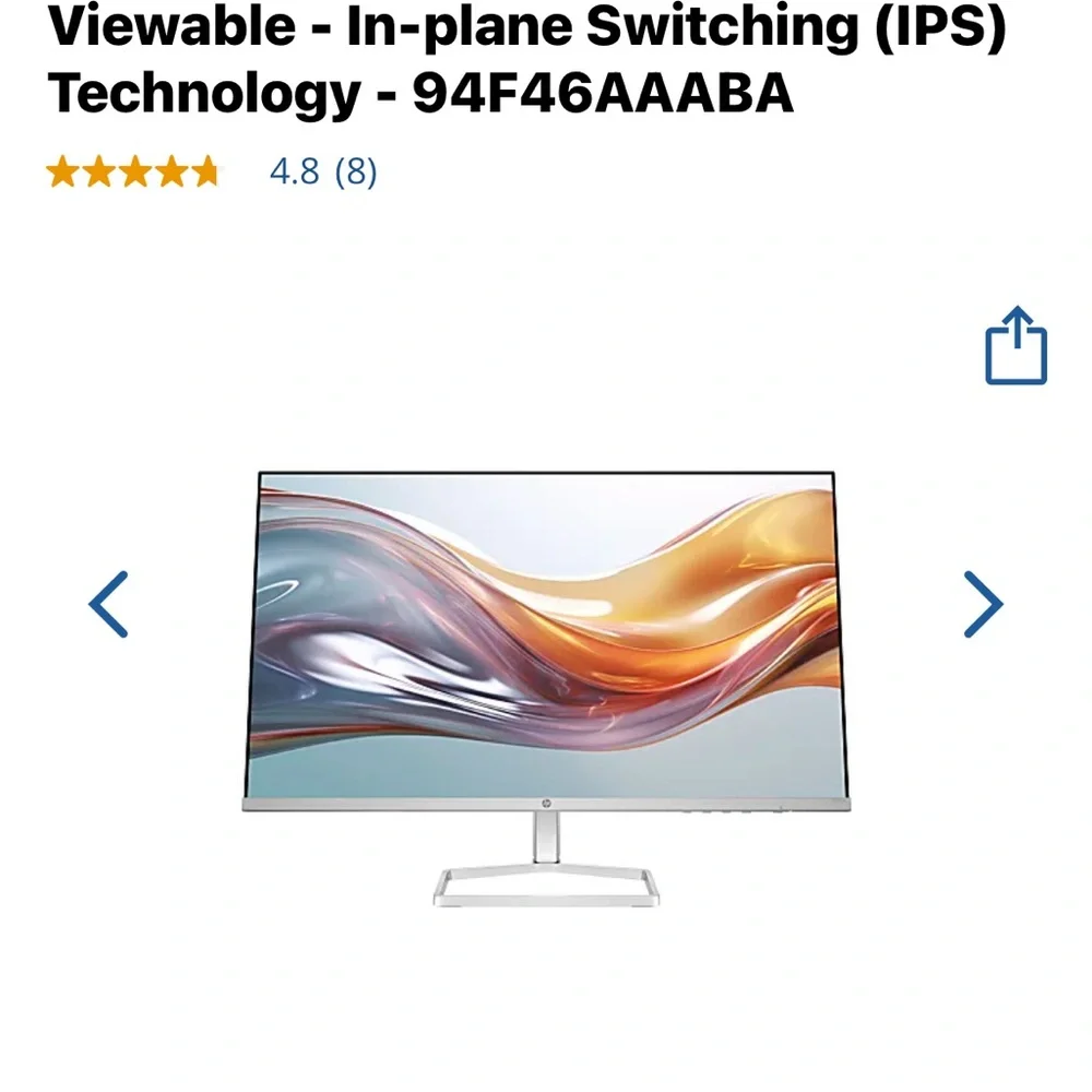 HP Series 5 524sw 23.8-inch FHD Monitor - White